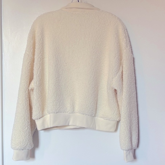 Victoria's Secret Cream Fleece Quarter-Zip Hoodie - Picture 3 of 3